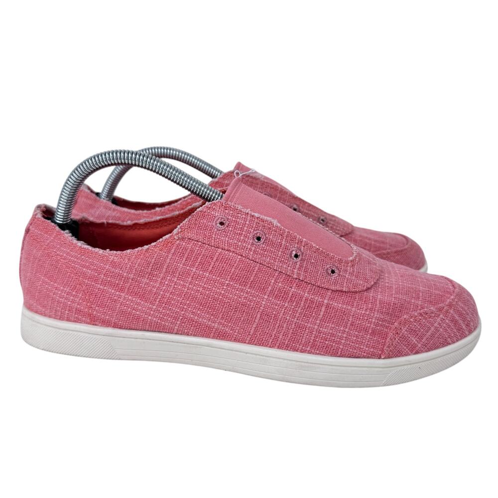 Spenco Santa Maria Slip On Sneakers Womens Size 10 Pink Canvas Low Top Round Toe